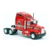 BR85935 HO Scale Brekina Kenworth T600 Sleeper Truck Tractor Red-Gold Stripe