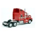 BR85935 HO Scale Brekina Kenworth T600 Sleeper Truck Tractor Red-Gold Stripe