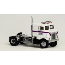 BR85951 HO Scale Brekina Kenworth Bullnose COE Truck Tractor White/Blue - Ross Mackie Transport