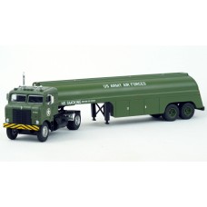 BR85957 HO Scale Brekina Kenworth Bullnose Day Cab Truck Tractor & Tank Trailer - US Army Air Force