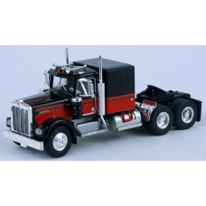 BRE86250 - HO Scale Brekina Kenworth W900 Tandem Axle Truck Tractor - Black/Red