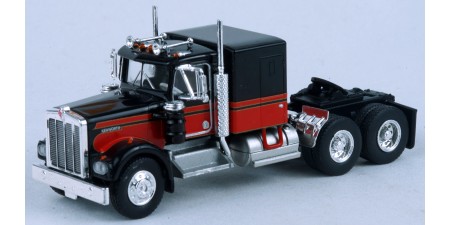 BRE86250 - HO Scale Brekina Kenworth W900 Tandem Axle Truck Tractor - Black/Red BRE86250 - HO Scale Brekina Kenworth W900 Tandem Axle Truck Tractor - Black/Red