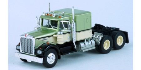 BRE86252 - HO Scale Brekina Kenworth W900 tandem axle truck tractor - Green/White BRE86252 - HO Scale Brekina Kenworth W900 tandem axle truck tractor - Green/White