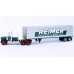 BRE86258 - HO Scale Brekina Kenworth W900 Tandem Axle Truck Tractor & 45' Trailer - Green/White "Reimer"