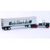 BRE86258 - HO Scale Brekina Kenworth W900 Tandem Axle Truck Tractor & 45' Trailer - Green/White "Reimer"