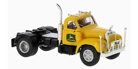 BR85978 HO Scale Brekina Mack B61 Truck Tractor Yellow John Deere