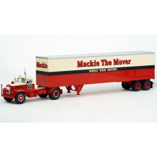 BR85923 HO Scale Brekina Mack B61 Truck Tractor & 45' Van Trailer - Mackie the Mover