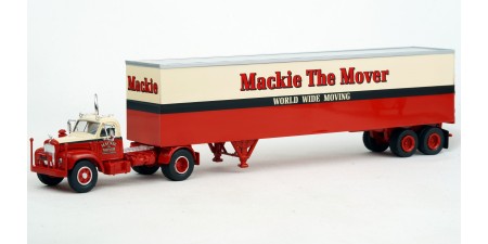BR85923 HO Scale Brekina Mack B61 Truck Tractor & 45' Van Trailer - Mackie the Mover