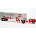 BR85924 HO Scale Brekina Mack B61 Truck Tractor & 45' Van Trailer - Santa Fe