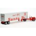 BR85924 HO Scale Brekina Mack B61 Truck Tractor & 45' Van Trailer - Santa Fe