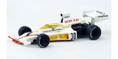 BR22956 HO Scale 1973 McLaren M23 (#30, Jackie Icxx) Formula 1 Race Car
