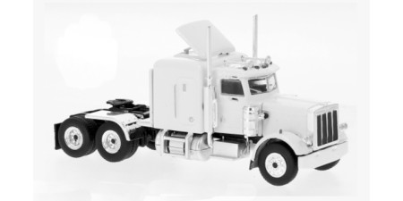 BR10224 HO Scale Brekina Peterbilt 359 63" Sleeper Truck Tractor Kit - Undecorated White