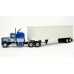 BR85716 HO Scale Brekina Peterbilt 359 63" Sleeper Truck Tractor Blue/White & 45' Van Trailer