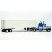 BR85716 HO Scale Brekina Peterbilt 359 63" Sleeper Truck Tractor Blue/White & 45' Van Trailer