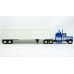 BR85716 HO Scale Brekina Peterbilt 359 63" Sleeper Truck Tractor Blue/White & 45' Van Trailer