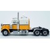 BR85717 HO Scale Brekina Peterbilt 359 63" Sleeper Truck Tractor - White/Yellow