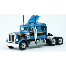 BR85718 HO Scale Brekina Peterbilt 359 63" Sleeper Truck Tractor - Teal/Black