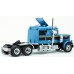 BR85718 HO Scale Brekina Peterbilt 359 63" Sleeper Truck Tractor - Teal/Black