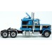 BR85718 HO Scale Brekina Peterbilt 359 63" Sleeper Truck Tractor - Teal/Black