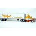 BR85719 HO Scale Brekina Peterbilt 359 63" Sleeper Truck Tractor Yellow/White/Orange & 45' Refrigerated Trailer - Monfort