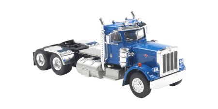BR85720 HO Scale Brekina Peterbilt 359 Day Cab Truck Tractor - Metallic Blue
