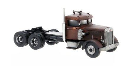 BR85752 HO Scale Brekina Peterbilt 281 Day Cab Truck Tractor - Rust