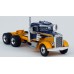 BR85756 HO Scale Brekina Peterbilt 281 Day Cab Truck Tractor - Blue/Yellow