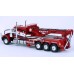 BR86275 HO Scale Brekina Peterbilt 359 Tri-Axle Tow Truck - Red/White "Kauff's Towing"