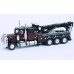 BR86278 HO Scale Brekina Peterbilt 359 Tri-Axle Tow Truck - Black w/Flames