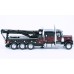 BR86278 HO Scale Brekina Peterbilt 359 Tri-Axle Tow Truck - Black w/Flames