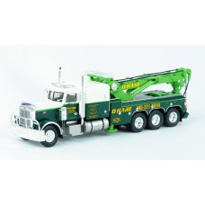BR86279 HO Scale Brekina Peterbilt 359 Tri-Axle Tow Truck - Green/White "O'Hare Towing"