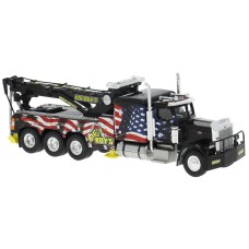 BR86280 HO Scale Brekina Peterbilt 359 Tri-Axle Tow Truck - Black w/American Flag Big Boy's BR86280 HO Scale Brekina Peterbilt 359 Tri-Axle Tow Truck - Black w/American Flag Big Boy's