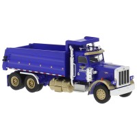 BR86292 HO Scale Brekina Peterbilt 359 Day Cab Dump Truck - Blue/Gold Force Corporation