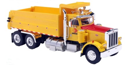 BR86294 HO Scale Brekina Peterbilt 359 Day Cab Dump Truck - Yellow "Hawkins"