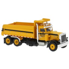 BR86295 HO Scale Brekina Peterbilt 359 Day Cab Dump Truck - Yellow "Pacific Concrete & Rock"