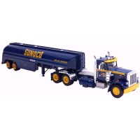 BR86296 HO Scale Brekina Peterbilt 359 Day Cab Truck Tractor & Tanker Trailer - Sunoco