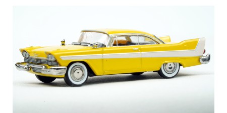 BR19681 HO Scale Brekina 1958 Plymouth Fury - Yellow/White