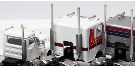HS-Combo Masterbilt Models 1/87 (HO) Scale Preformed Exhaust Heat Shields - Combo Pack Accessory (3 Pair)