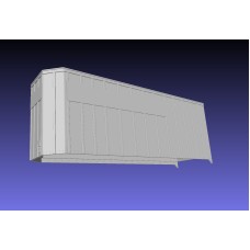 BNPT-10 Hexagon Models HO Scale Trailmobile Bullnose 28'x96" Pup Trailer Kit - CF, Exterior Post, Short Sign Boards