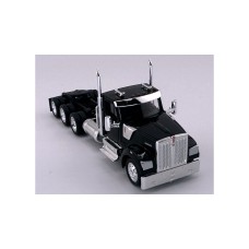HL-990092 HO Logistics HO Kenworth W990 Day Cab Tri-Axle Truck Tractor - Black