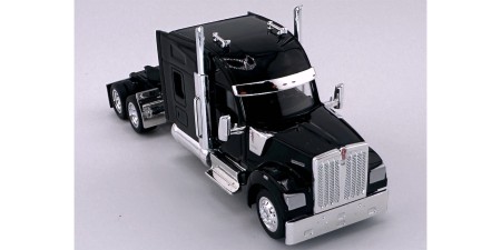 HL-990095 HO Logistics HO Kenworth W990 Standup Sleeper Two Axle Truck Tractor - Black