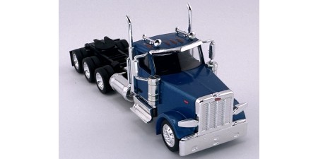 HL-589062 HO Logistics HO Peterbilt 589 Day Cab Tri-Axle Truck Tractor - Metallic Blue