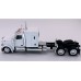 HL-589074 HO Logistics HO Peterbilt 589 72" Flat Top Sleeper Two Axle Truck Tractor- White