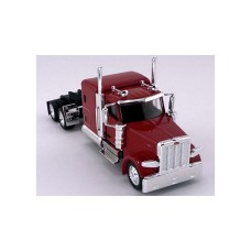 HL-589084 HO Logistics HO Peterbilt 589 72" Flat Top Sleeper Two Axle Truck Tractor - Red