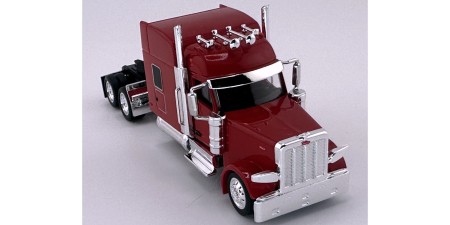 HL-589085 HO Logistics HO Peterbilt 589 Standup Sleeper Two Axle Truck Tractor - Red