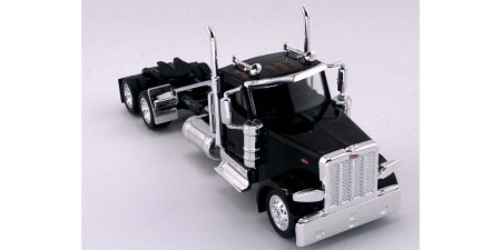 HL-589091 HO Logistics HO Peterbilt 589 Day Cab Two Axle Truck Tractor - Black