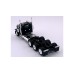 HL-589092 HO Logistics HO Peterbilt 589 Day Cab Tri-Axle Truck Tractor - Black
