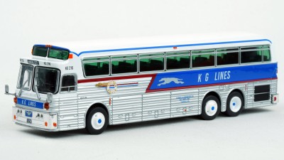 87-0546 Iconic Replicas HO Scale 1969 Silver Eagle Model 05 Bus - KG Lines