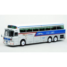 87-0546 Iconic Replicas HO Scale 1969 Silver Eagle Model 05 Bus - KG Lines