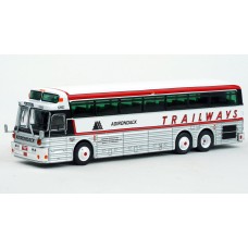 87-0547 Iconic Replicas HO Scale 1969 Silver Eagle Model 05 Bus - Adirondack Trailways